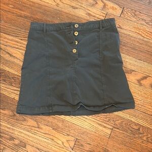 Banana Republic Dark Green/Gray Button-Front Skirt size 8
